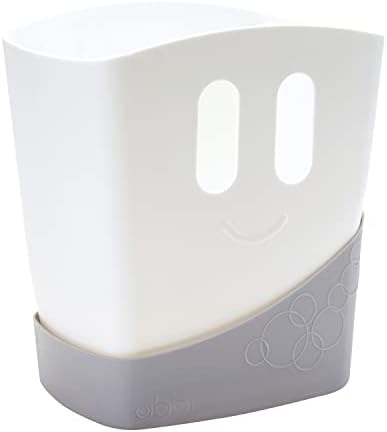 Ubbi Freestanding Bath Toy Organizer with Drying Rack and Scoop Gray 1