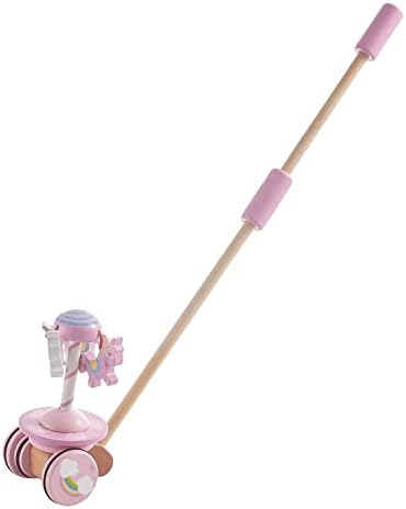RUYU Lively Carousel Wooden Push Pull Toy for Toddlers 1