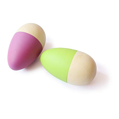 Shumee Wooden Easter Egg Shakers Set of 2