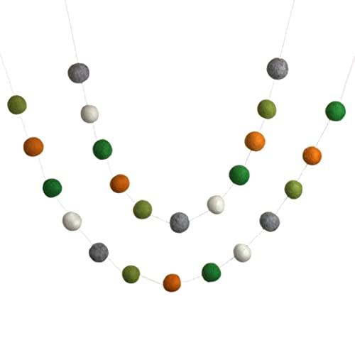Handmade St Patricks Day Garland - 1 Felt Balls