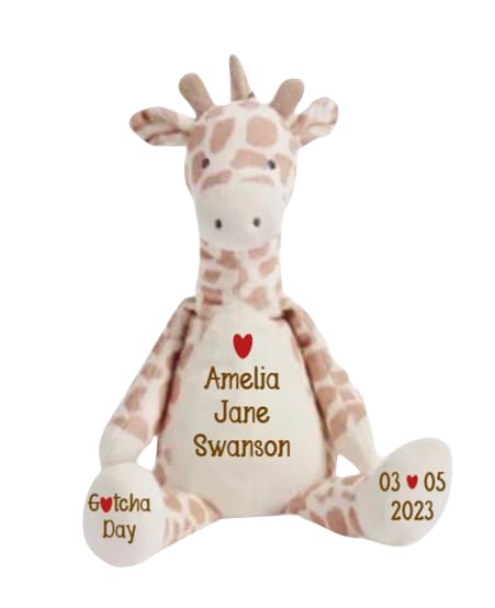 Gotcha Day Adoption Gift Personalized Plush Giraffe