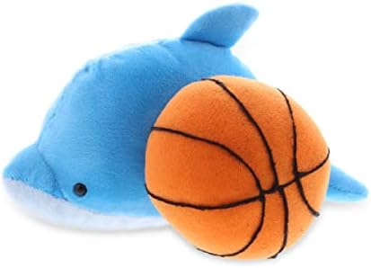 DolliBu Dolphin Plush with Basketball - 6 Inches