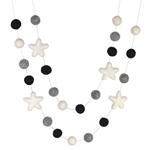 Matthew Mae Felt Ball Star Garland - Halloween Decor