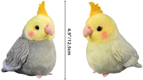 ZCPACE 2pcs Realistic Cockatiel Plush Toy Set