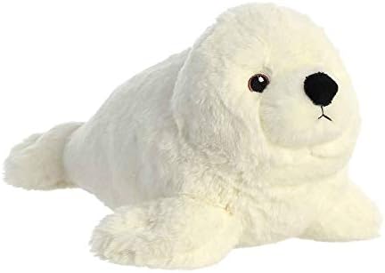 Aurora Responsibly Made Eco Seal Stuffed Animal - 12 Inches White