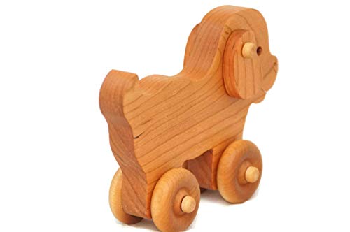 Little Wooden Wonders Wooden Toy Puppy Car