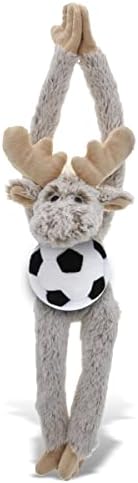 DolliBu Long Arms Moose Plush with Soccer Ball - 21 Inches
