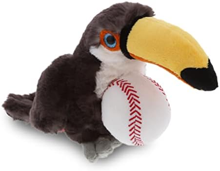 DolliBu Toucan Plush with Baseball - 8 Inches Huggable Toy