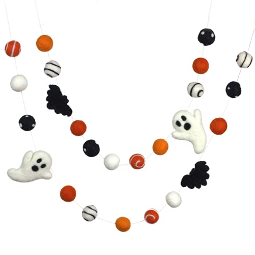 Matthew and Mae Halloween Felt Garland - 1 Balls - Fall Decor
