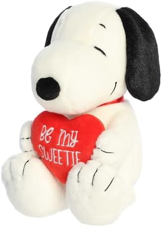 Aurora Snoopy Be My Sweetie Stuffed Animal - 11 Inches White