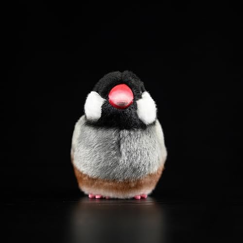 Tiny Heart Gray Bird Plush Toy 59 Inch Soft Cuddly Stuff Animal