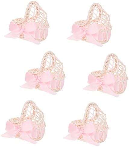 BESPORTBLE Mini Woven Basket Party Favor 6pcs 1