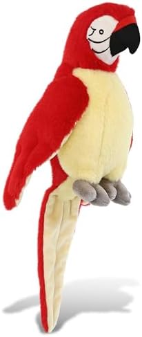 DolliBu Red Parrot Stuffed Animal - 9 Inches