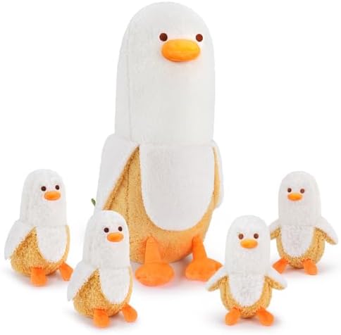 Auspicious Beginning Banana Duck Plush Family Set