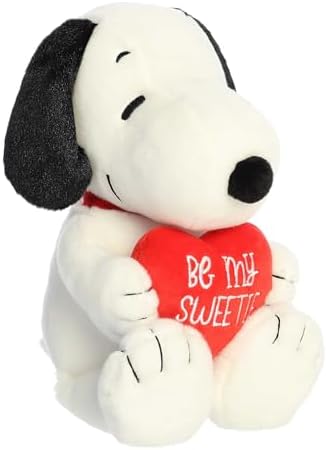 Aurora Snoopy Be My Sweetie Stuffed Animal - 11 Inches White