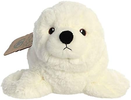 Aurora Responsibly Made Eco Seal Stuffed Animal - 12 Inches White