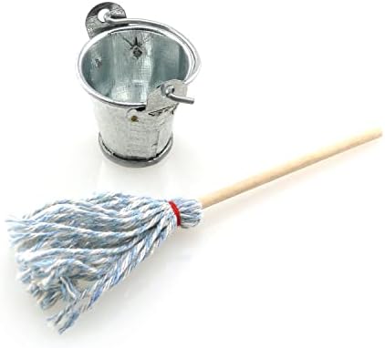 TAODAN Mini Floor Mop with Galvanized Bucket 112 Scale