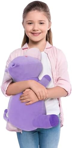 Cozi-Kins Weighted Purple Hippo Stuffed Animal - 35 Lbs 24 Inches