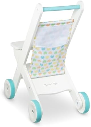 Melissa Doug Mine to Love Wooden Stroller for Dolls