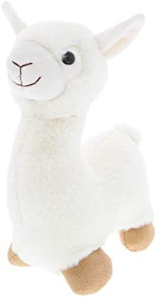 DolliBu White Llama Plush Stuffed Animal 11 Inches