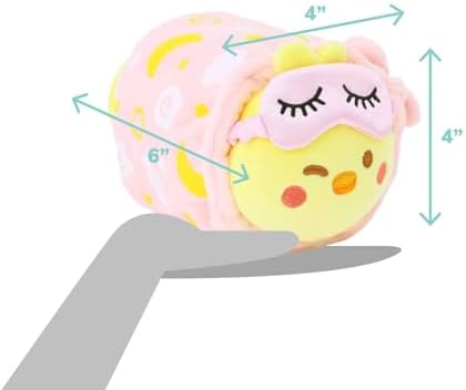 Anirollz Stuffed Animal Plush Toy Spa Day Chickiroll with Eye Mask