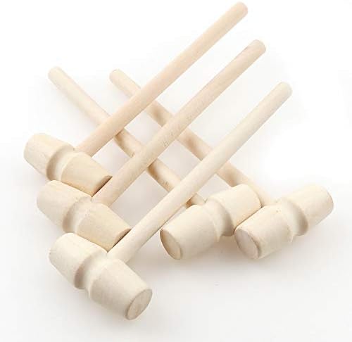 30Pcs Mini Wooden Hammer for DIY and Seafood Cracking