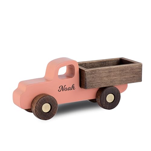 Personalized Wooden Toy Cars Set for Kids