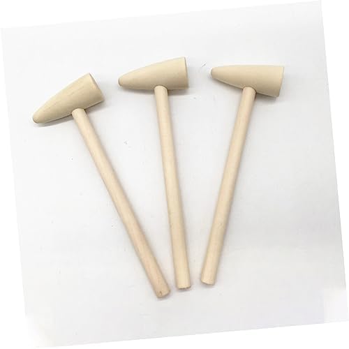 Toyvian Wooden Mini Hammers 15pc Set for Kids