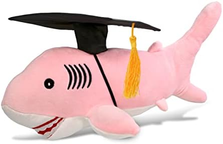 DolliBu Pink Shark Graduation Plush Toy 12 Inches