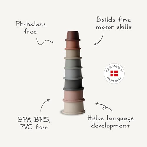 Mushie Stacking Cups Toy Danish Design 1