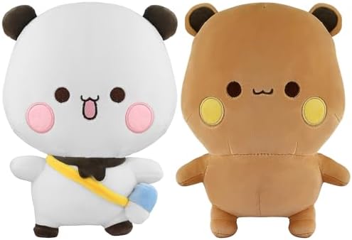 CEMELI 2 Pack White Bear and Brown Bear Plush Toys