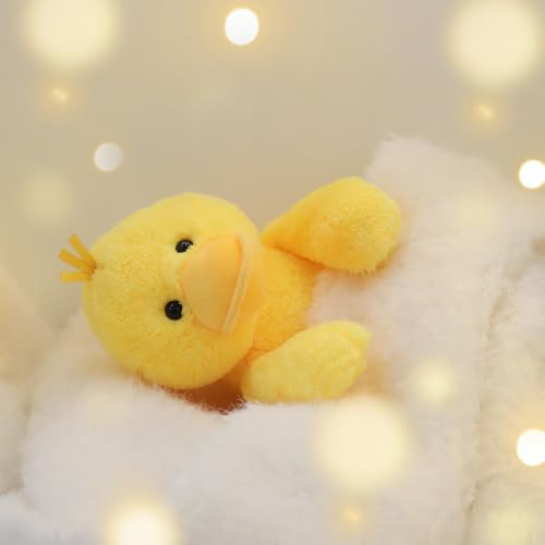 Apricot Lamb Fluffy Duck Plush Stuffed Animal for Kids