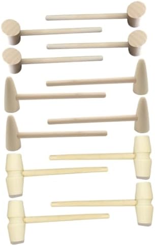 Toyvian Wooden Mini Hammers 15pc Set for Kids