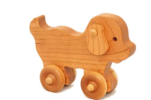 Little Wooden Wonders Wooden Toy Puppy Car