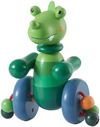 RUYU Perky Crocodile Push Pull Toy for Toddlers