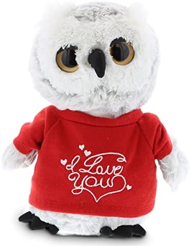 DolliBu Personalized I Love You Grey Owl Plush 9 Inch
