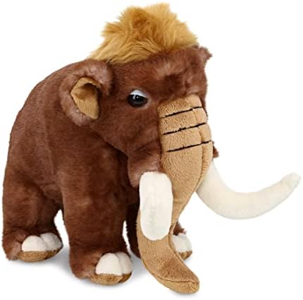 DolliBu Plush Mammoth Stuffed Animal - 9 Inch Huggable Wild Toy