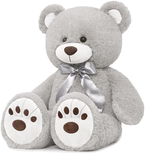 MorisMos 36in Giant Gray Teddy Bear Plush Toy
