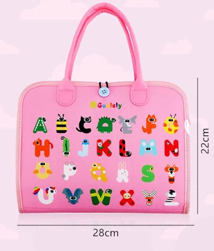 Basic Life Skills Quiet Book - Educational Toddler Toy Pink