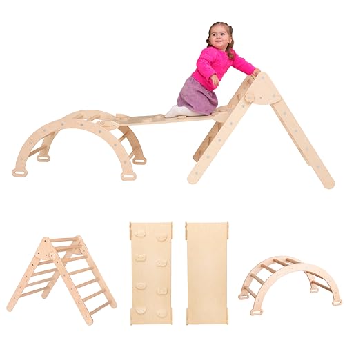 Wood And Hearts 3 in 1 Triangle Climbing Gym