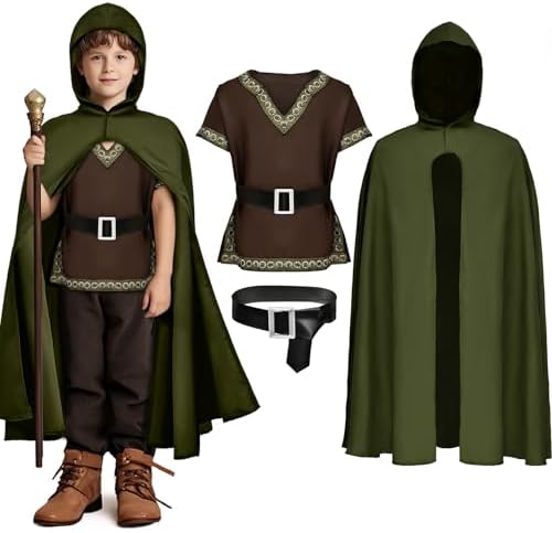 GC Boys Medieval Costume Set with Cloak and Belt
