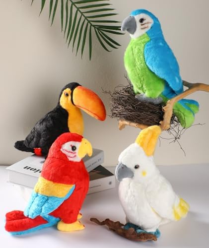 LeYoHa Red Parrot Plush Toy - 984 Inch Stuffed Animal