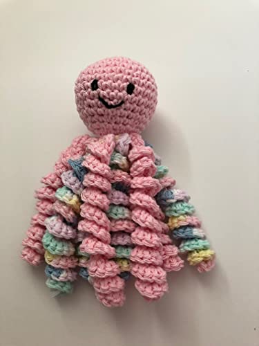 NeedlepointNmore Crochet Octopus Pink Preemie Toy
