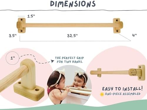325 in Montessori Pull Up Bar for Babies