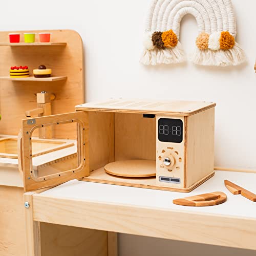 Enjoy The Wood Wooden Microwave Toy for Toddlers