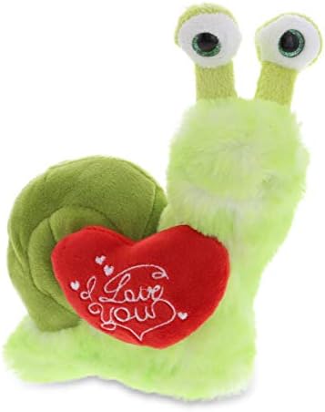 DolliBu I Love You Green Snail Plush Toy