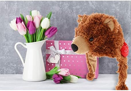 DolliBu I Love You Grizzly Bear Plush Hat - 16 Inches