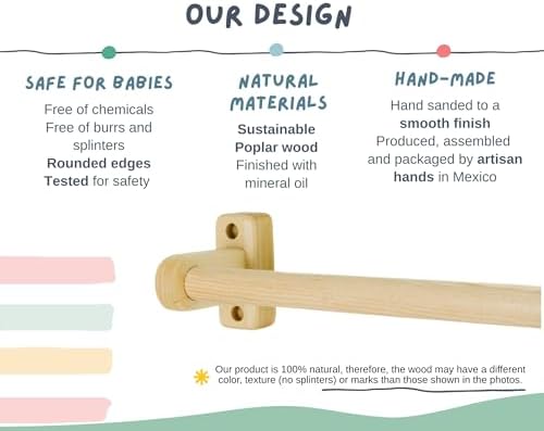 325 in Montessori Pull Up Bar for Babies