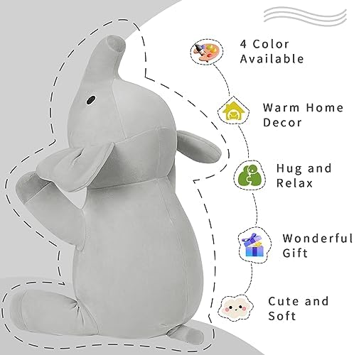 OurHonor 24 Weighted Elephant Plush Toy 42Lbs Soft Comfort Gift
