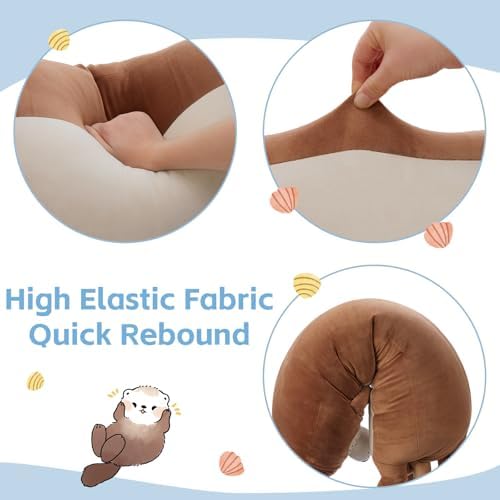 Tezituor Long Sea Otter Plush Pillow 395 Inch Soft Cuddly Stuffed Animal